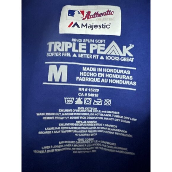 Majestic Mens LA Los Angeles Dodgers Baseball MLB Blue Graphic T-Shirt Medium - Picture 5 of 5